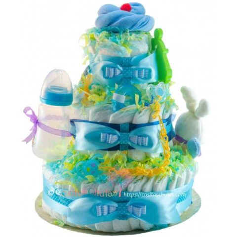 Tarta De Pañales azul